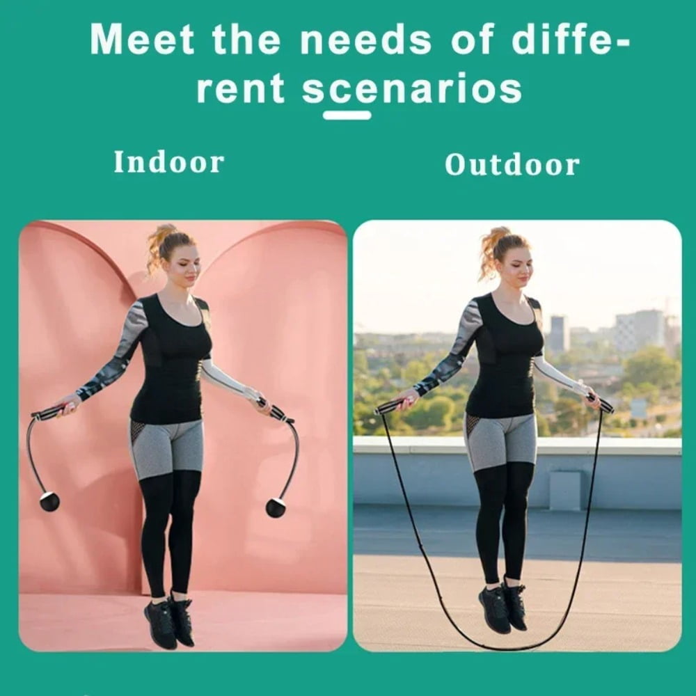 Smart Digital Counting Jump Rope Set Wireless Ball Cordless Skipping Rope Dual Purpose Fitness Training Indoor Outdoor Equipment
