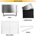 thumbnail image 5 of Zone Tech Portable Camping Stainless-Steel Grill and Fire Pit, Tabletop Charcoal Grill, Flatpack Foldable,Versatile Use, Traveling BBQ Grill, Great for Camping, Hiking, Picnics, 5 of 9