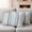 Grey Blue, variant on Blue Grey Stripes Outdoor Waterproof Pillow Covers, Simple Striped Lines Minimalist Modern Decorative Rectangle Throw Pillowcase Sofa Cushion Sham for Patio/Couch/Chair, 20"x12" 2 Pack