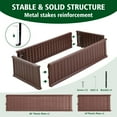thumbnail image 3 of EHHLY 2PCS Raised Garden Beds Outdoor, Extra Thick Plastic Planter Box for Outdoor Plants, Rectangular Flower Garden Beds with Metal Stakes, Puppy Whelping Box for Small Dogs Birthing, Earthy Brown, 3 of 9
