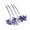 Purple, variant on Skymirror Non-slip Wave Teeth Exquisite Hair Comb Women Rhinestone Flower Decor Wedding Hair Stick Hair Accessories