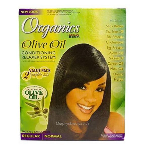 Africa's Best Organics Olive Oil Conditioning Relaxer System, Regular 2 ea