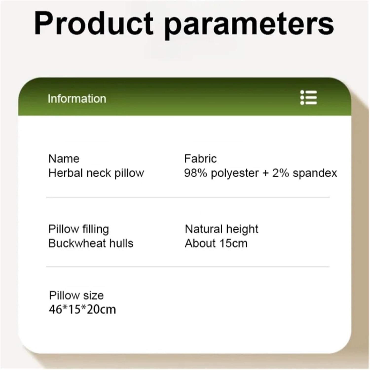 Organic Buckwheat Cervical Neck support Pillow for sleeping, Ergonomic Neck Support Bolster for Side & Back Sleepers, Firm Support Pillow for Neck Pain Relief & Spine Alignment (Beige)