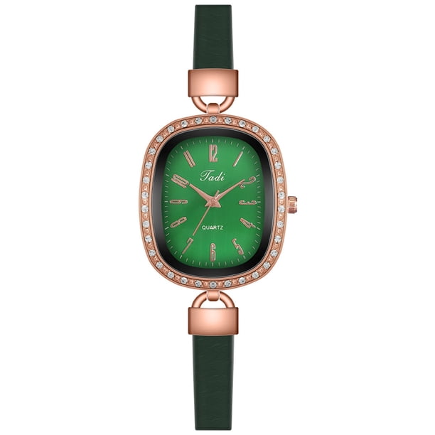 Reloj de moda para mujer Reloj Correa de cuero Vestido casual Muñeca Cristal Wmkox8yii gfajkfgbkjabf1413