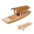 thumbnail image 2 of Wooden Boat Decor Ship Model Statues Crafts for Office Living Room Bookshelf, 2 of 8