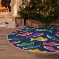 thumbnail image 5 of Bingfone Christmas Tree Skirt Mat Christmas Decoration Interior 36" -Colorful Carp Streamer 1, 5 of 6