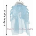 thumbnail image 7 of YooGuoGuo Princess Tiara headband Veil Short 2 Tier Rhinestones Bridal Veil Hairband Costume Party Headpiece Hair Accessories, 7 of 7