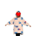 thumbnail image 4 of goowrom Children's Pajama Reversible Animal Blanket Hooded Housewear, 4 of 9