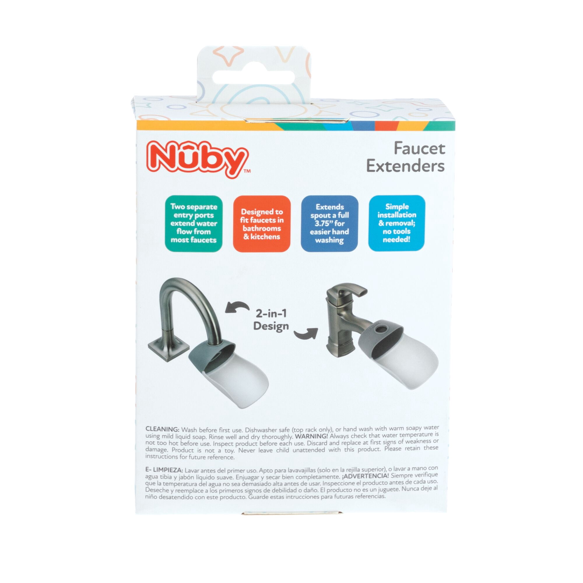Nuby 2-in-1 Faucet Extender 2pk