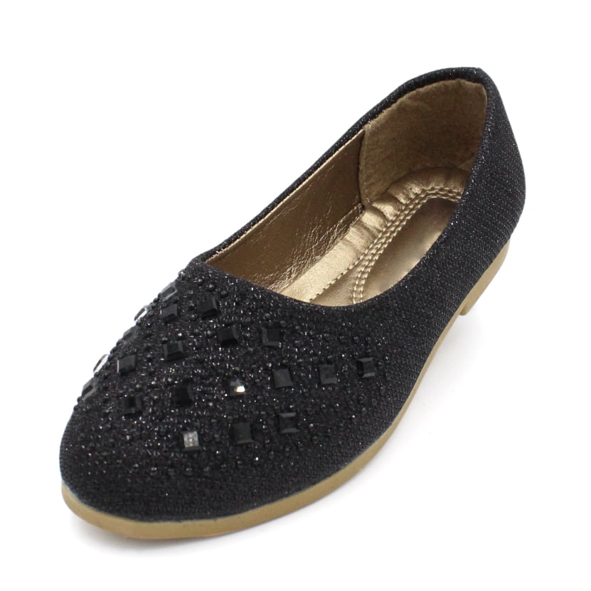 black sparkly ballerina shoes