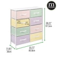 thumbnail image 3 of mDesign Large Storage Dresser Furniture with 8 Fabric Drawers, Bright/Multi, 3 of 8