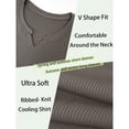 thumbnail image 3 of Ambiloof Men's Short Sleeve T-Shirt Slim Fit V Neck Shirts Stretch Tee Casual Underwear Athletic Soft Top, 3 of 5