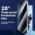 thumbnail image 3 of 2 Packs Privacy Screen Protector for iPhone 14 Plus, Tempered Glass Anti-Peeping Protective Film with Dustproof Installation Tool, No Bubble, 9H Hardness, Scratch Resistant, Case Friendly, Black, 3 of 6