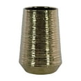 thumbnail image 4 of Lynde Combed Electroplated Metallic Vase, Decorative Modern Flower Vase for Home Décor, Living Room & Tabletop (Size- 5.00" D × 5.00" W × 7.50" H, silver), 4 of 11