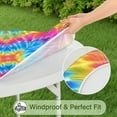 thumbnail image 5 of Colorful Tie Dye Pattern Round Fitted Tablecloth with Elastic Edge,Dining Table Cover Waterproof,Outdoor Round Tablecloth for Camping,Dining,Indoor and Outdoor, 5 of 7
