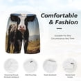 thumbnail image 5 of Lsque Mens Swim Trunks Cute Prairie Cow Pattern - Bathing Suit Compression Liner - Beach Swim Shorts Swimwear - (S-3XL) - Stretch Quick Dry -3X-Large, 5 of 9