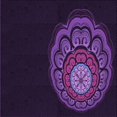 thumbnail image 1 of Ahgly Tapis d'Intérieur Lavable en Machine Carré Transitionnel Violet Profond, 7 Pieds Carré, 1 of 7