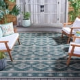 thumbnail image 3 of SAFAVIEH Courtyard April Geometric Indoor/Outdoor Area Rug, Teal/Grey, 8' x 11', 3 of 10