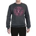 thumbnail image 2 of Believe Hope Awareness Unisex Crewneck Graphic Sweatshirt, Charcoal, Medium, 2 of 3