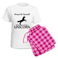 thumbnail image 5 of CafePress - Always Be Yourself Unless You Can Be A Unicorn Wom - Women's Short Sleeve Print T-Shirt and Pants Light Cotton Pajama Set, 5 of 7