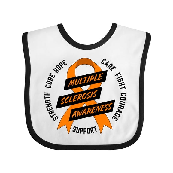 Inktastic Multiple Sclerosis Strength Cure Hope Boys or Girls Baby Bib