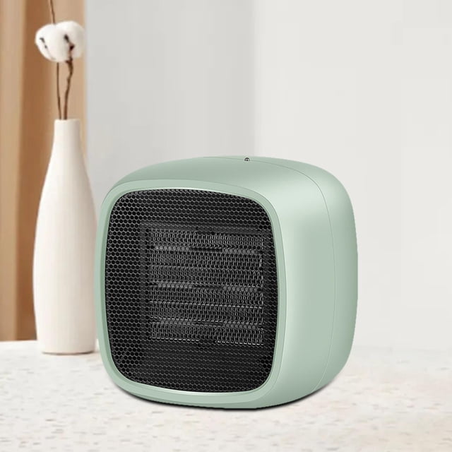 Space Heater PTC Ceramic Portable Adjustable for Indoor Desktop Office Green perfecl Calentador pequeño