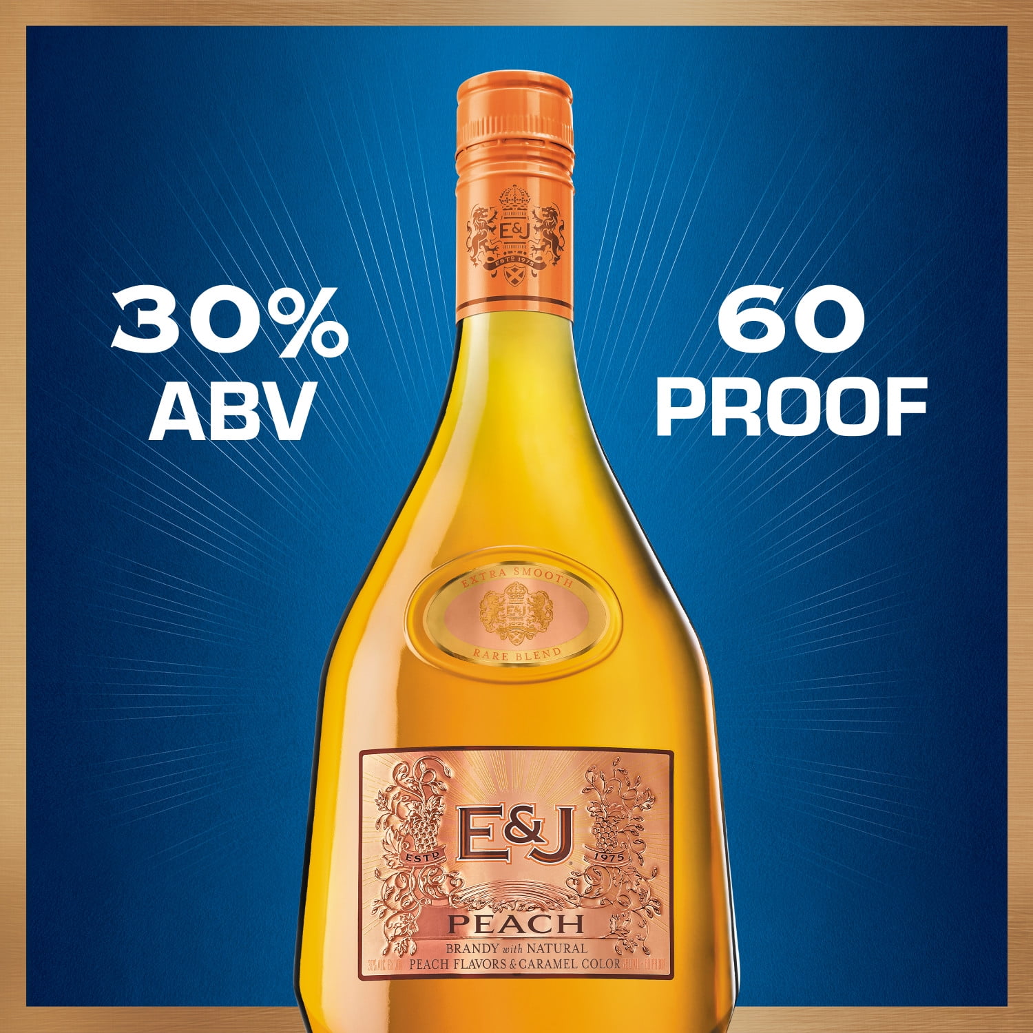 E&J Peach Flavored Brandy, 750mL Glass Bottle, 30% ABV - Walmart.com