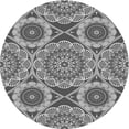 thumbnail image 1 of Ahgly Company Tapis Rond Lavable en Machine Intérieur Transitionnel Gris Nuage Gris, 6 Pieds Rond, 1 of 7