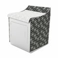 thumbnail image 2 of Abstract Washer Cover, Grayscale Design Starry Geometric Grunge Weathered Look Repetition, Suitable for Dryer and Washing Machine, 29" x 28" x 40", Charcoal Grey and White, by Ambesonne, 2 of 3