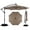 Brown, variant on Costway 10 FT Solar Offset Hanging Umbrella Patio Cantilever Umbrella with 32 LED Lights Turquoise