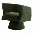 thumbnail image 3 of CRERIYO 360° Swivel Barrel Accent Chairs Set of 2, Oversized Soft Teddy Velvet Armchairs for Living Room and Bedroom, Green, 3 of 13