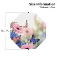 thumbnail image 2 of Honeii Butterfly And Flowers Print Leather Coaster Set of 4, Ideal for Safeguarding Your Furniture from Drinks Spills and Effortless Cleanup-Octagon, 2 of 6