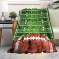 thumbnail image 2 of American Football Field Blanket, Football Sports Gifts for Football Lovers, Throw Blanket Bedding Room Decor Flannel Blanket Soft Plush Warm Fleece Blankets&Throws for Couch Living Room 60"x50", 2 of 6