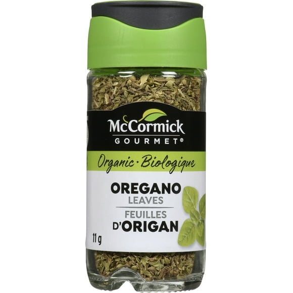 McCormick Gourmet, New Bottle, Premium Quality Natural Herbs & Spices, Organic Oregano Leaves, 11g