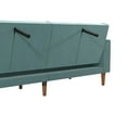 Mr. Kate Stella Vintage Convertible Sofa Bed Futon, Teal Velvet