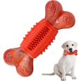 thumbnail image 3 of Bone Rubber Teeth Stick Beef Flavor wear-Resistant bite Cleaning Dog Toy (Color : Red), 3 of 5