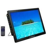 Trexonic Portable Rechargeable 14" LED TV with HDMI, SD/MMC, USB, VGA, AV In/Out And Built-in Digital Tuner