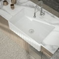 thumbnail image 5 of Logmey Farmhouse Ceramic Kitchen Sink 33x18 Inch White Porcelain Single Bowl Sink Undermount Fireclay Sink, 5 of 10
