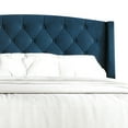 thumbnail image 4 of Castle Place Velvet Platform Bed, King Size, Navy Blue with Storage, 4 of 10