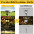 thumbnail image 3 of Solar Pathway Lights Outdoor, IP65 Waterproof Solar Outdoor Lights with 4 Lighting Modes, for Walkway Lawn Patio Backyard 6 Pack, 3 of 9