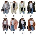 thumbnail image 4 of Polyester Woman Cardigan Sweater Portable Washable Solid Color Breathable Fashionable Front Open Girls Sweaters Clothing Light Green, 4 of 4