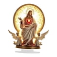thumbnail image 3 of Elodie 2D Christmas Scene Decor Acrylic Tabletop Sign Creative Artwork Desktop Ornament jesus, 3 of 5
