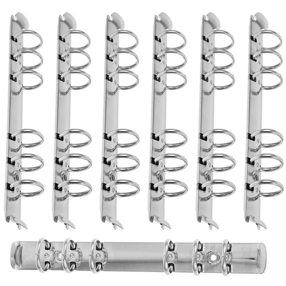 7 Pcs Binder Clips Book Cases Round Ring Binders Loose Leaf