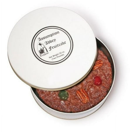 Assumption Abbey Fruit Cake - 2LB |Rich Traditional Fruitcake with Walnut & Pecan| Holiday Gift Tin