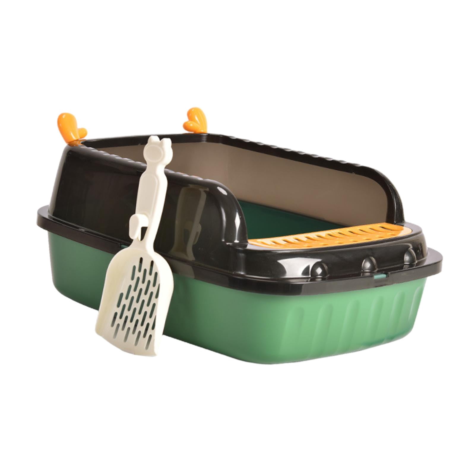 oshhnii Cat Litter Basin Anti ing Kitten Potty Toilet Portable Open Top Pet Litter Green M