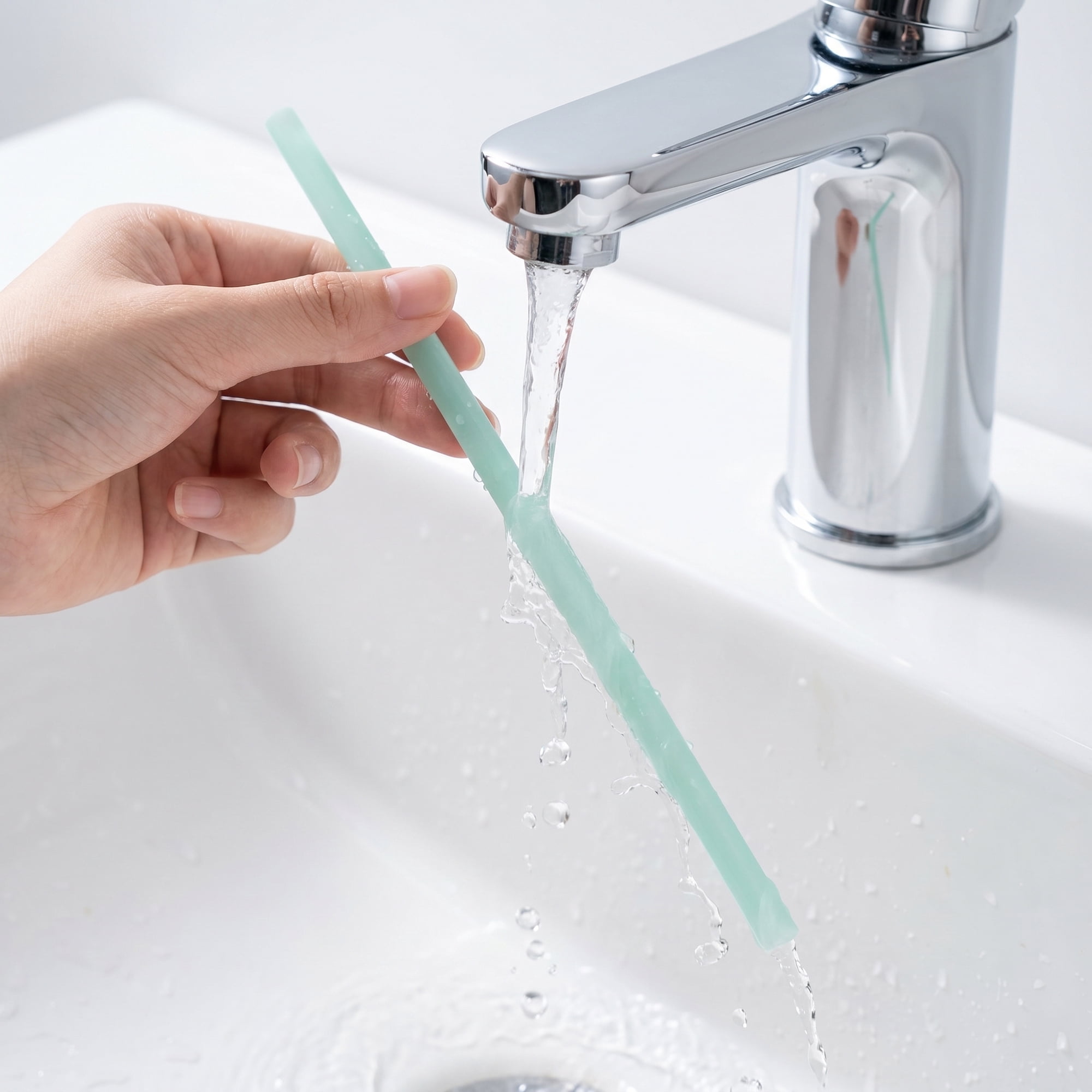 Unique Bargains 8Pcs Reusable Silicone Dishwasher Safe Straws Color E