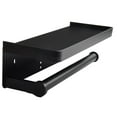 thumbnail image 3 of Mlless Paper Towel Holder with Shelf for Kitchen and Bathroom - Wall Mount, Black Aluminum, 3 of 6