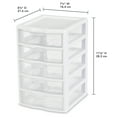 thumbnail image 3 of Sterilite Small 5 Drawer Desktop Storage Unit, Tabletop Organizing Unit, 1 Pack, 3 of 7