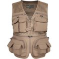 thumbnail image 1 of nye Mens Fishing Hunting Vest Outdoor Travel Utility Tactical Vest Work Jacket Multi Pocket Style 01 Khaki XX-Large, 1 of 1