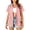 Pink, variant on Womens Button Down Shirt Short Sleeve Collared Textured Summer Tops Casual Beach Shirt Pink L